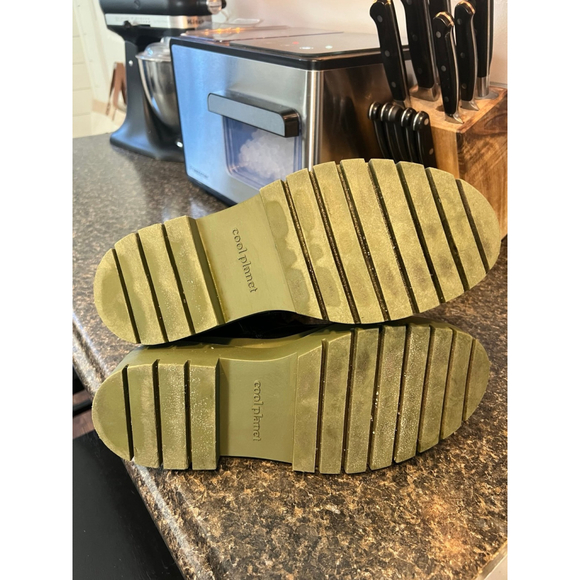 Cool Planet by Steve Madden Black w/ Green Sole Combat Boots - Picture 7 of 12